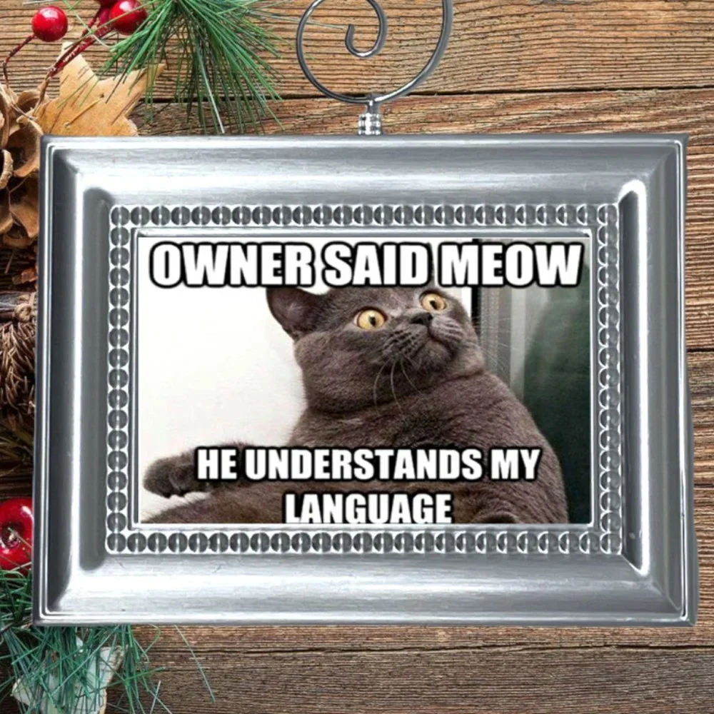 Cat Kitty Kitten Funny Christmas Tree‎ Ornament